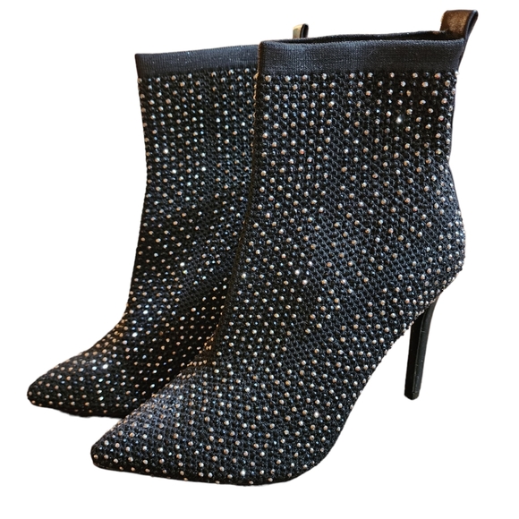 Women's Stiletto Sparkly Boots WIDE - Picture 5 of 7